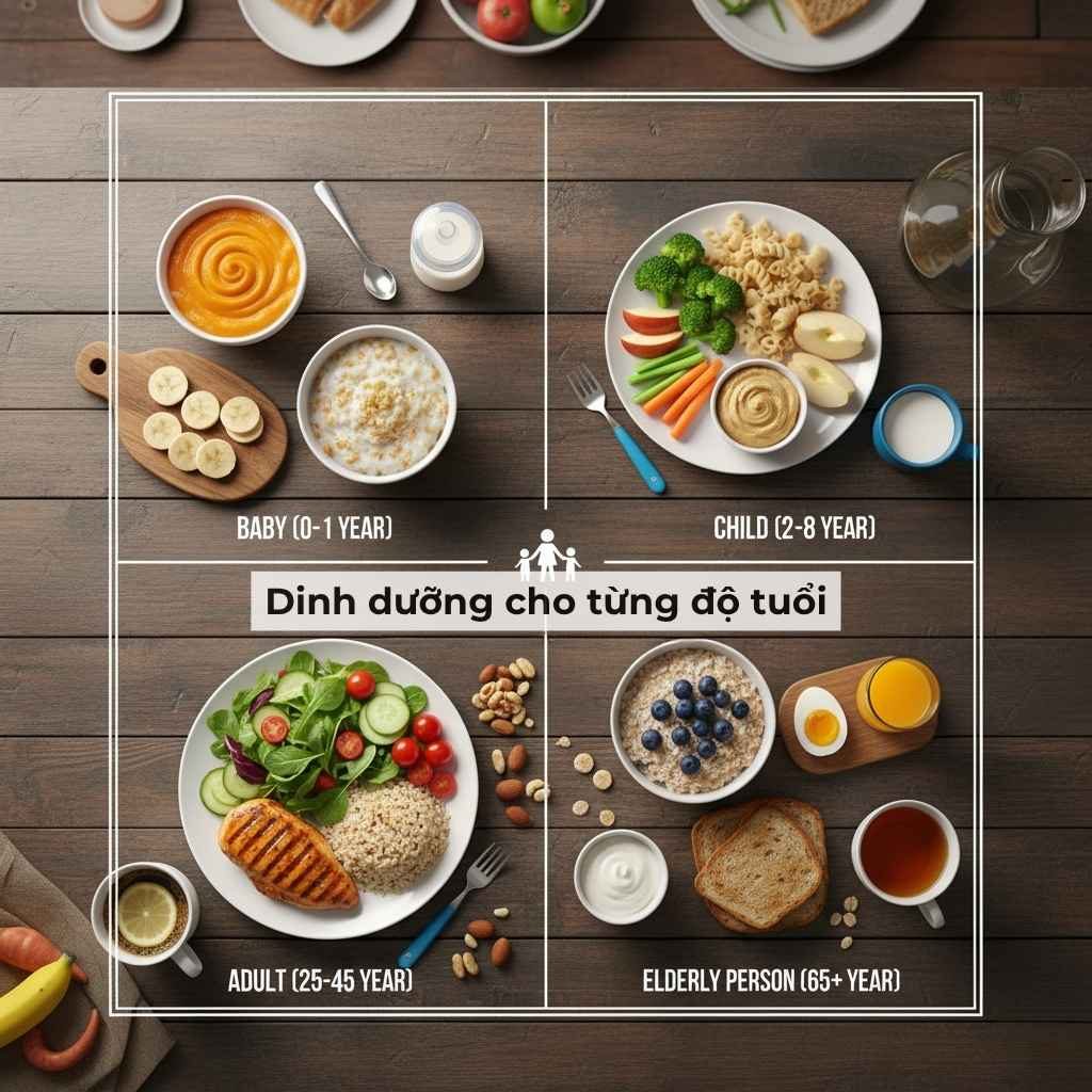 Dinh dưỡng là gì và vai trò của dinh dưỡng trong đời sống. 2 Chế độ dinh dưỡng cho từng độ tuổi