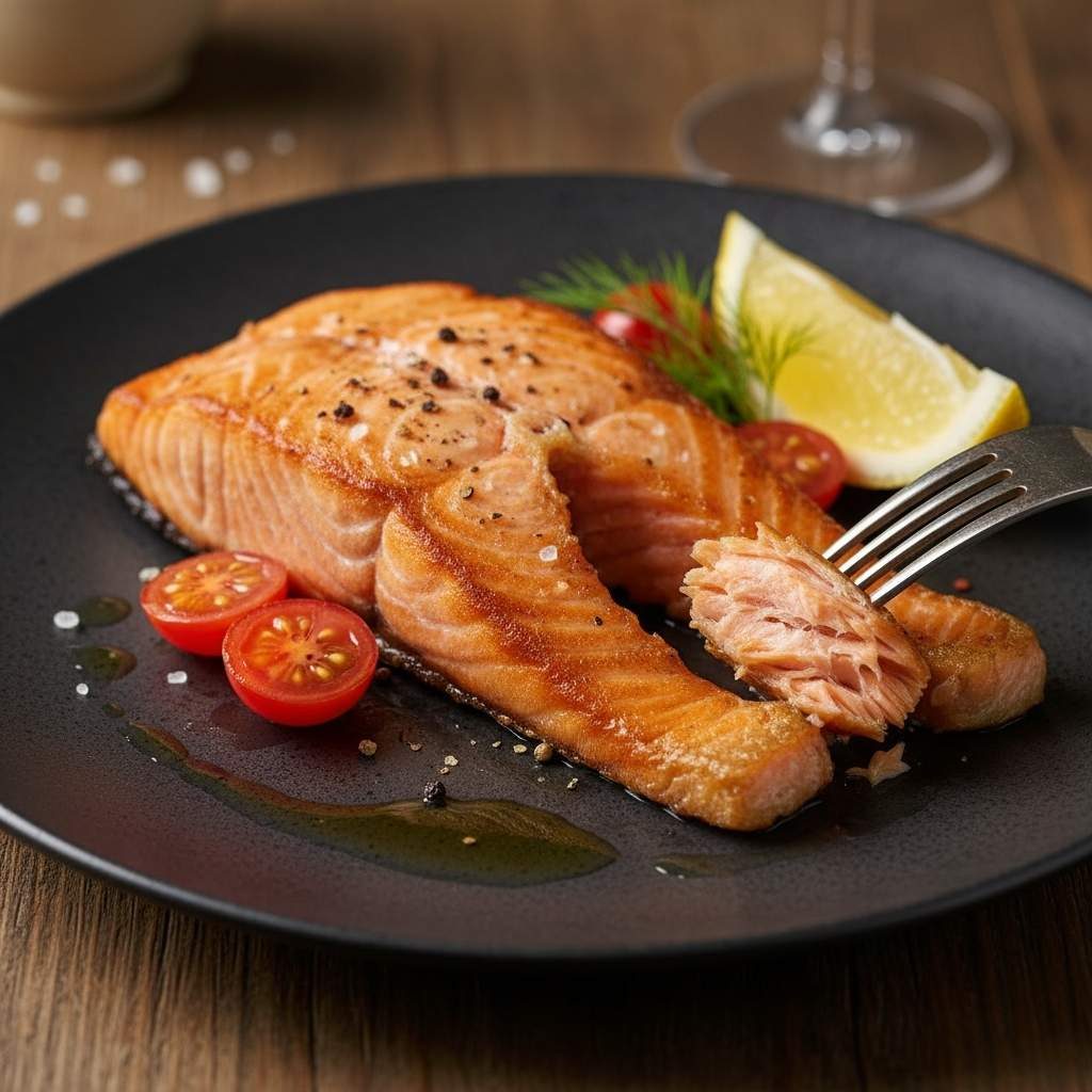 Cá hồi không chỉ giàu protein mà còn giúp làm chậm quá trình hấp thụ cồn