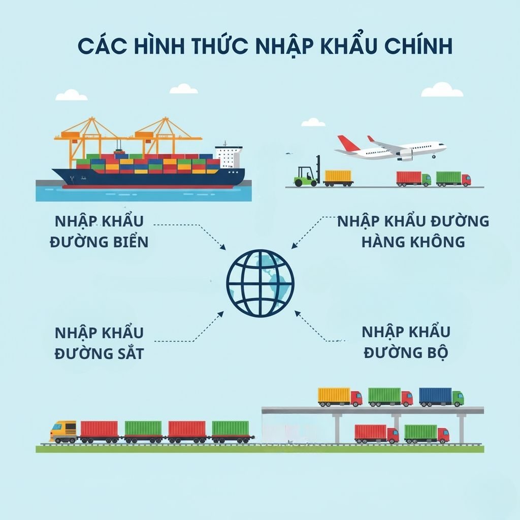 Nhập khẩu là gì? Phân biệt các loại hình nhập khẩu 2 Phân loại các hình thức nhập khẩu chính