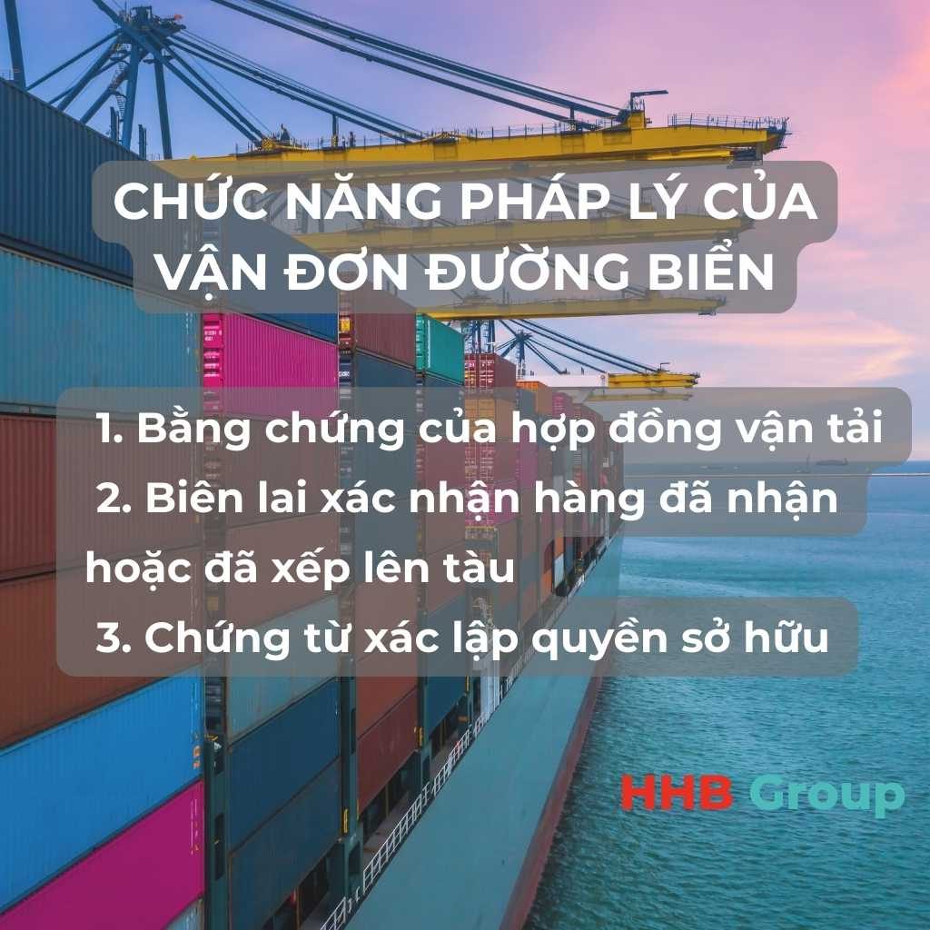 Chức năng pháp lý quan trọng của vận đơn đường biển 