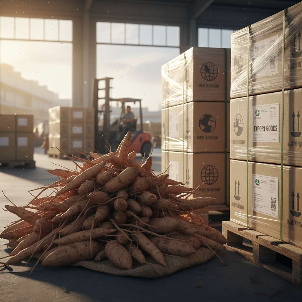 Khoai mì. mặt hàng xuất khẩu trọng điểm