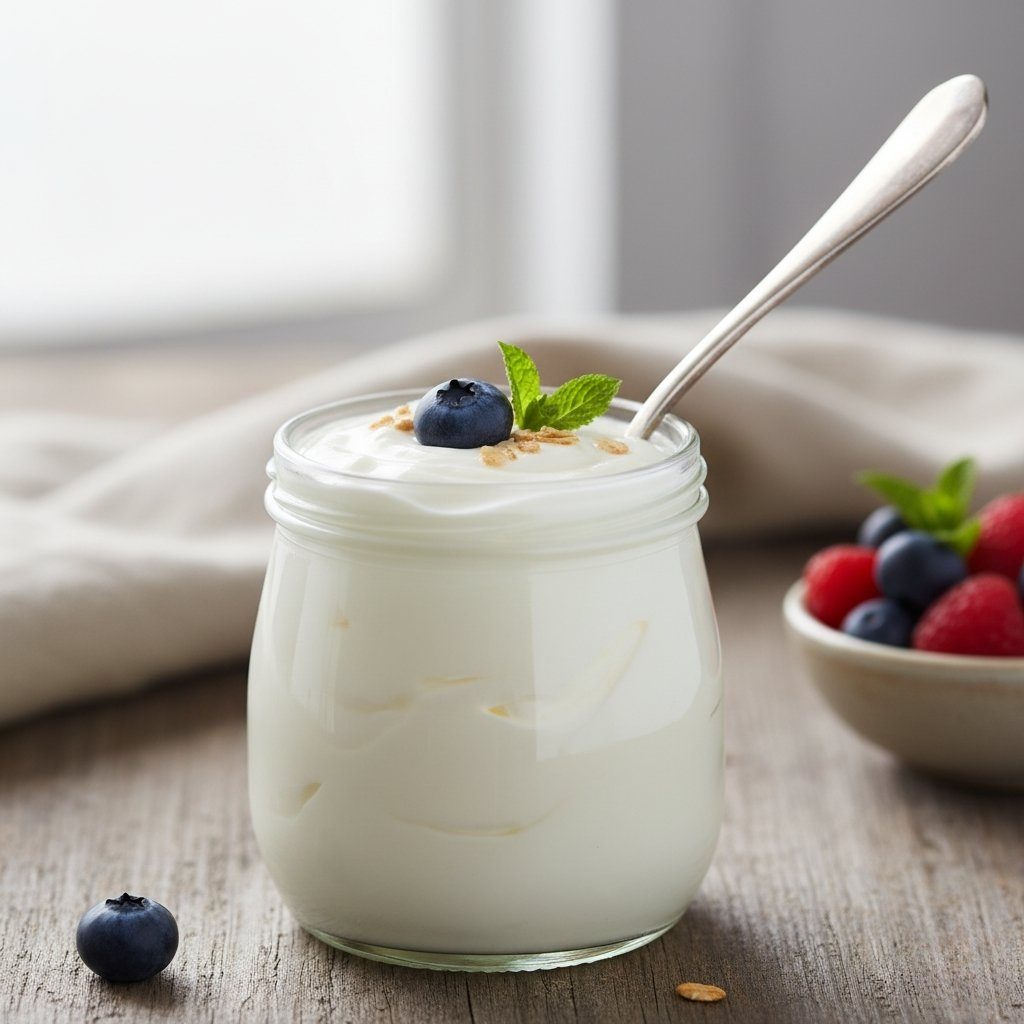 sữa chua không đường cung cấp lợi khuẩn giúp cân bằng hệ tiêu hóa