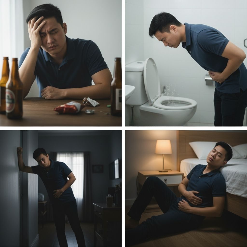 Nhận diện triệu chứng say rượu