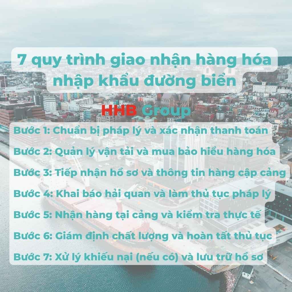 7 Quy trình giao nhận hàng hóa nhập khâu đường biển